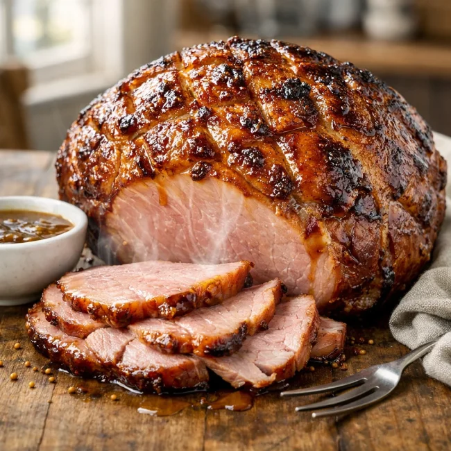 Maple-Mustard Slow Cooker Ham