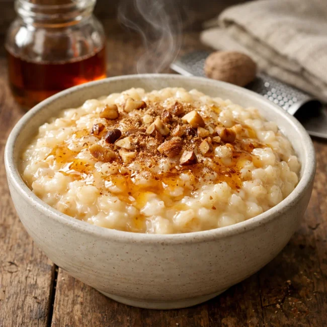 Maple Nutmeg Rice Pudding