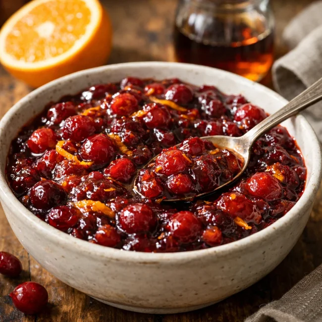 Maple Orange Cranberry Sauce