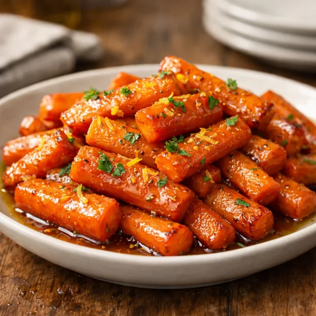 Maple Orange Glazed Carrots