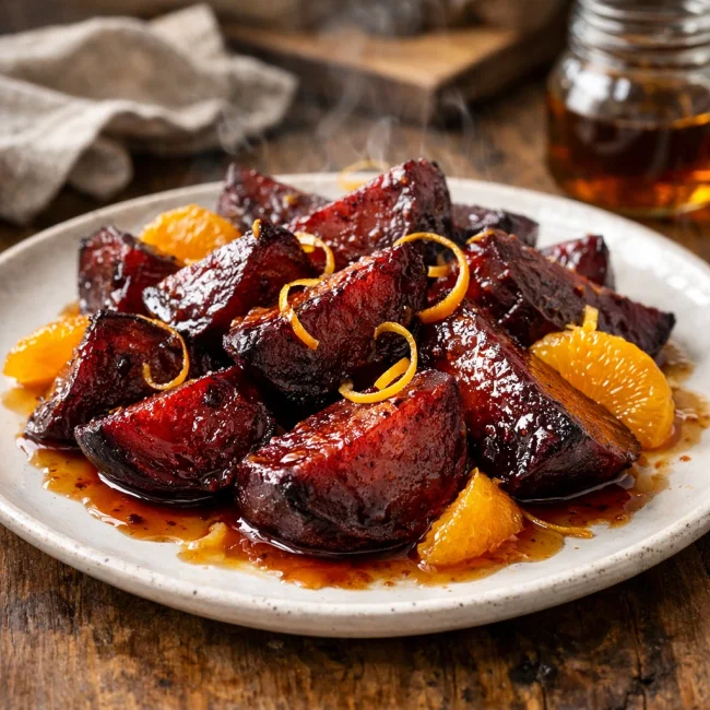 Maple Orange Roasted Beets