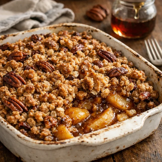 Maple Pecan Apple Crumble
