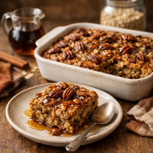 Maple Pecan Baked Oatmeal