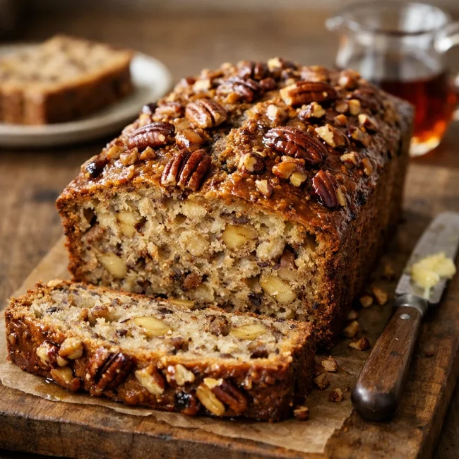 Maple Pecan Banana Bread