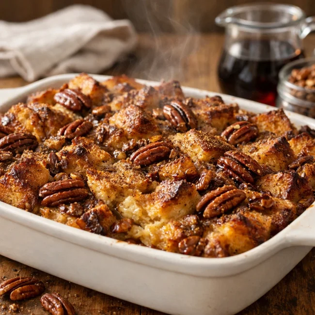 Maple Pecan Bread Pudding