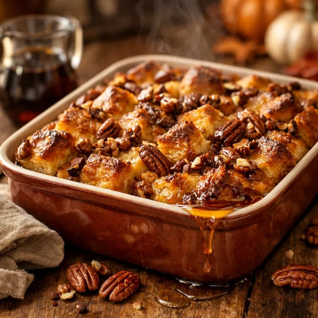 Maple Pecan Brioche Pudding