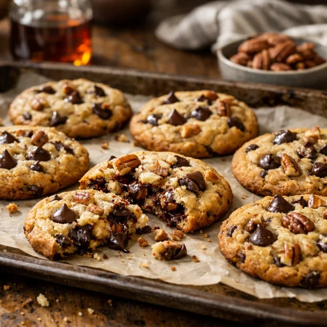 Maple Pecan Chocolate Chip Cookies