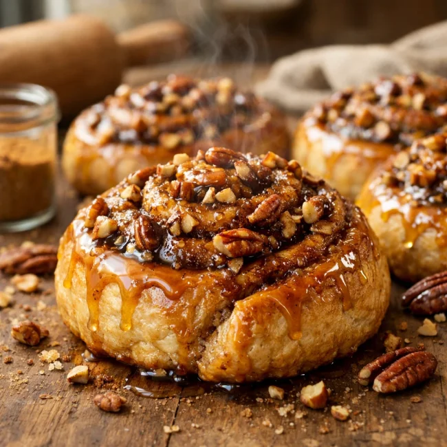 Maple Pecan Cinnamon Swirls