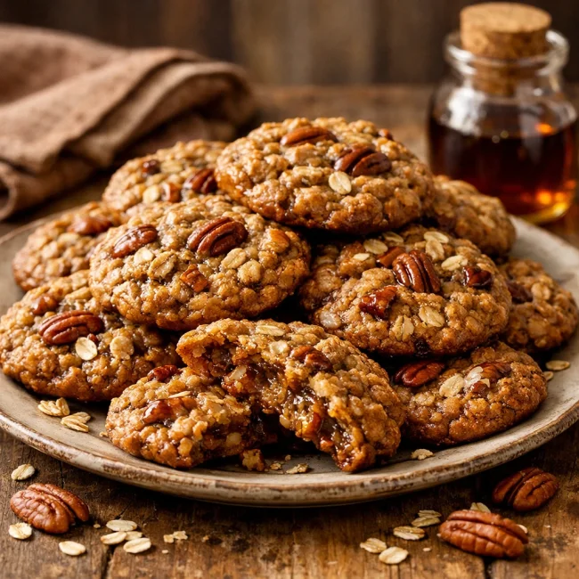 Maple Pecan Oatmeal Cookies