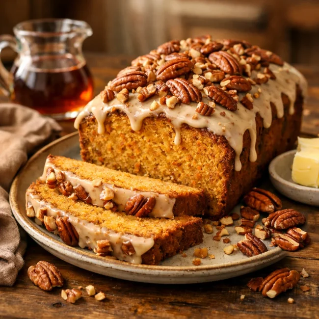 Maple Pecan Sweet Potato Pound Cake