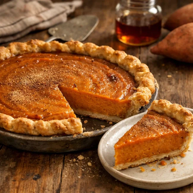 Maple Roasted Sweet Potato Pie