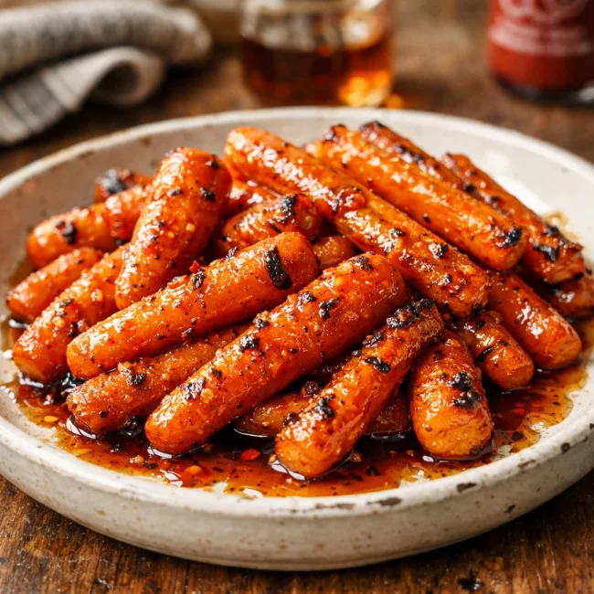 Maple Sriracha Glazed Carrots