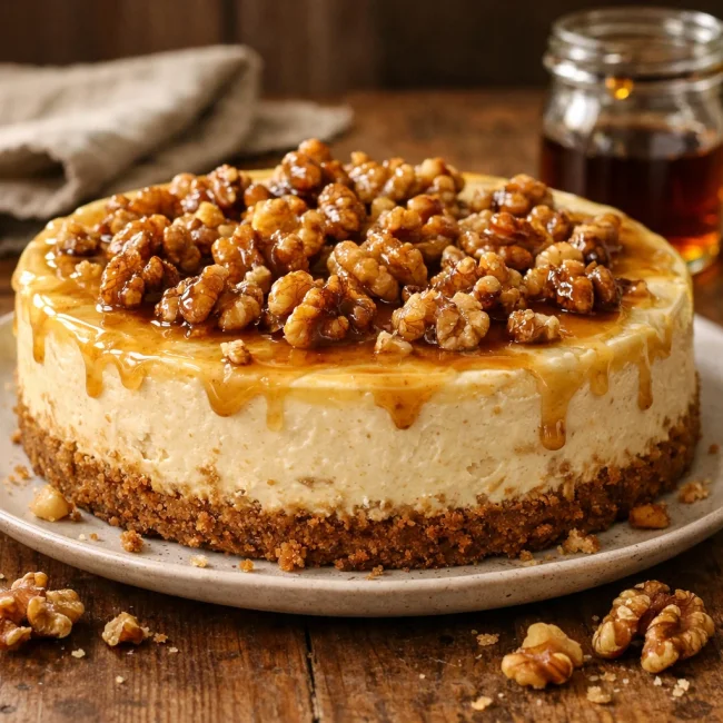 Maple Walnut Cheesecake