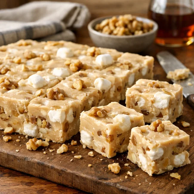 Maple Walnut Marshmallow Fudge