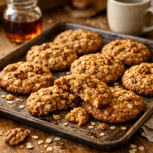Maple Walnut Oatmeal Cookies