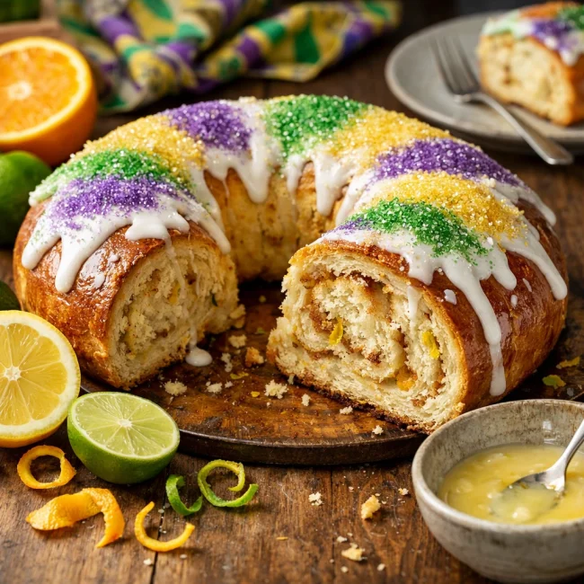 Mardi Gras Citrus King Cake