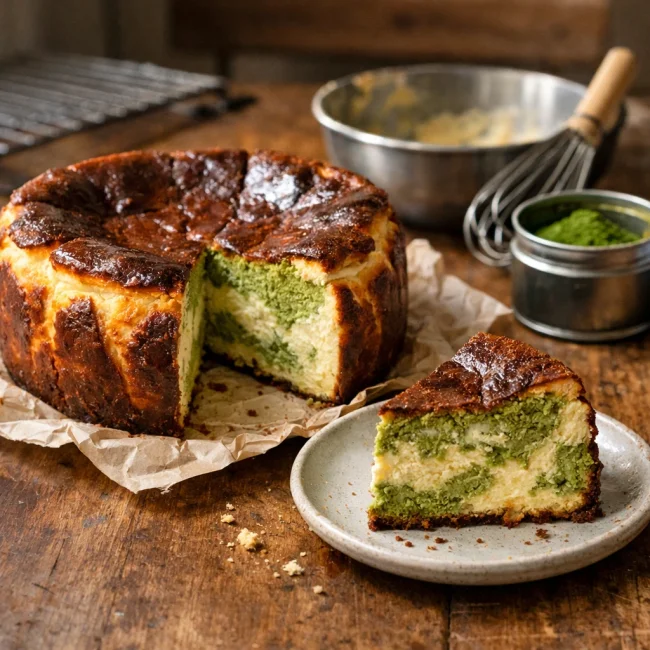 Matcha Basque Cheesecake