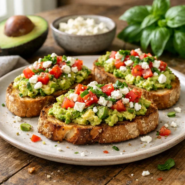Mediterranean Avocado Bruschetta