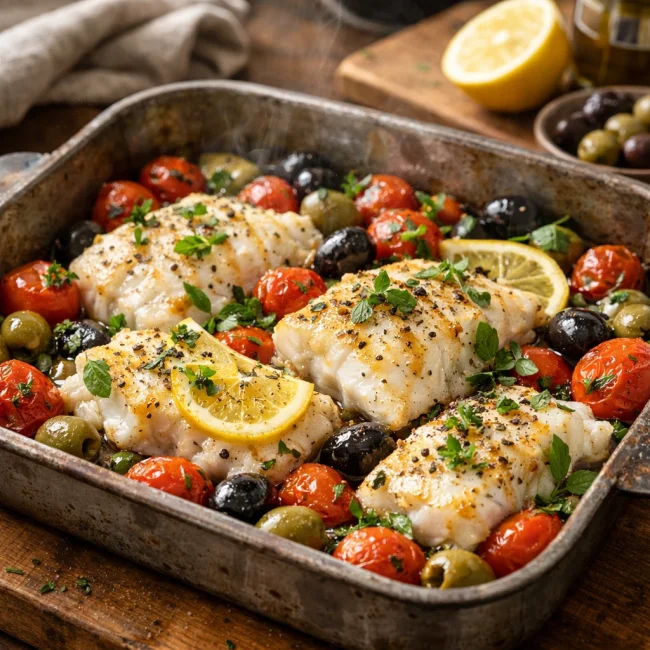 Mediterranean Baked Cod