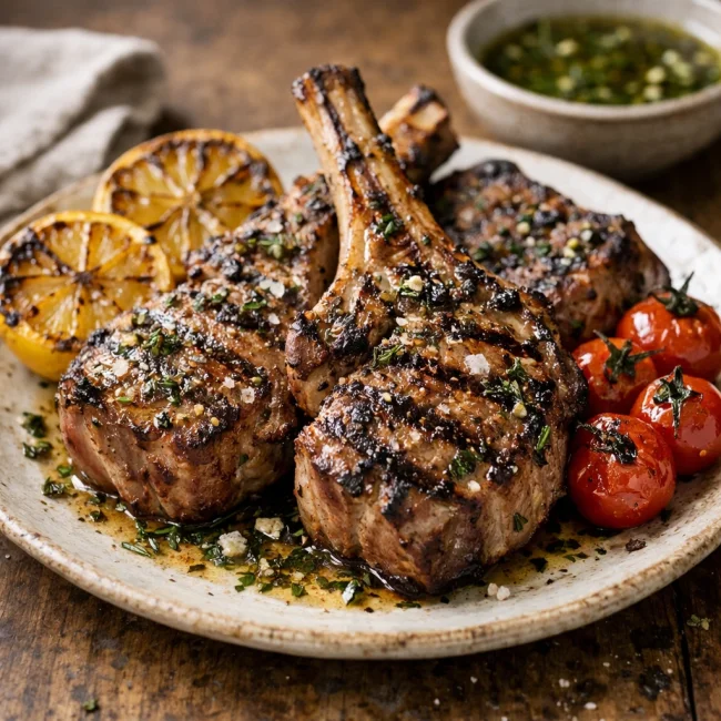 Mediterranean Herb Grilled Lamb Chops