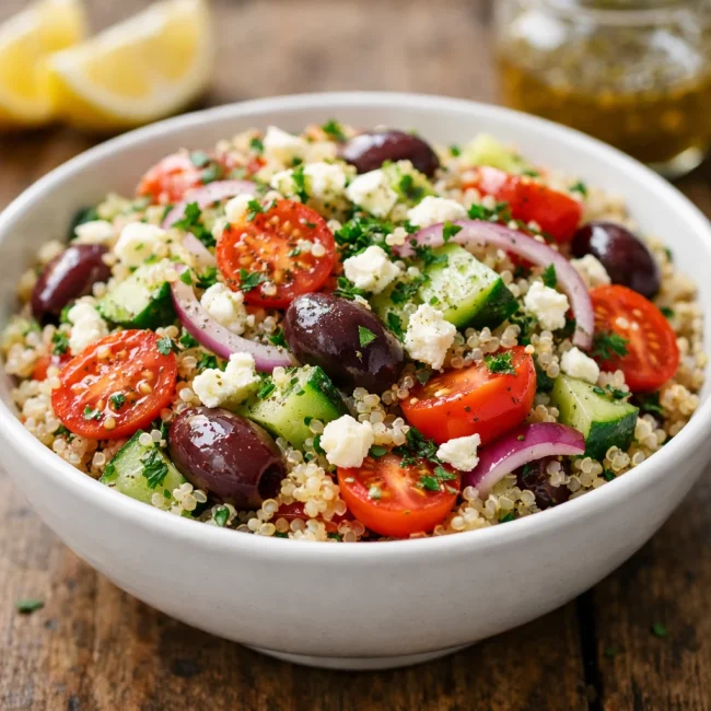 Mediterranean Quinoa Greek Salad