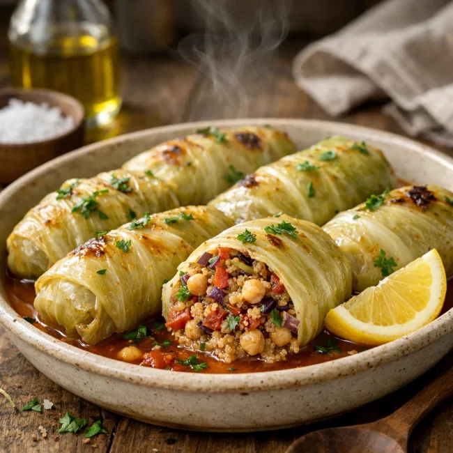 Mediterranean Stuffed Cabbage Rolls