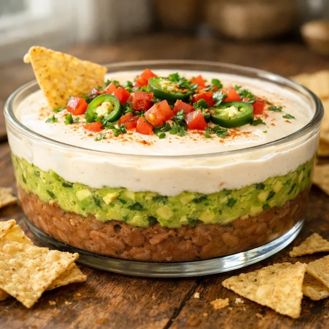 Mexican Sunrise Layer Dip
