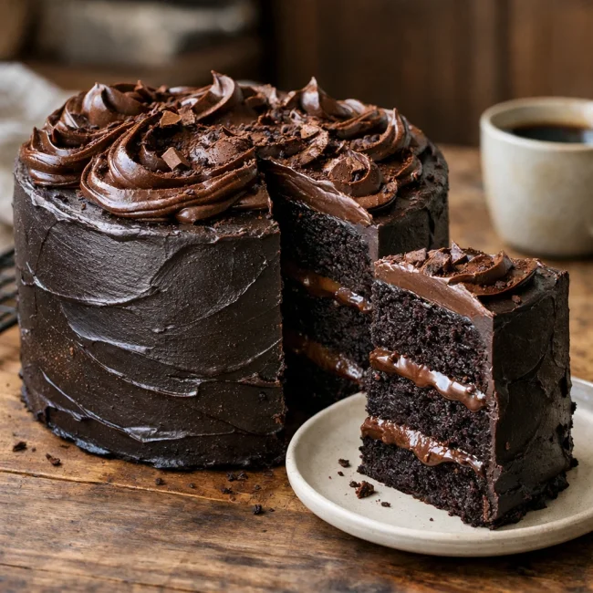 Midnight Mocha Truffle Cake