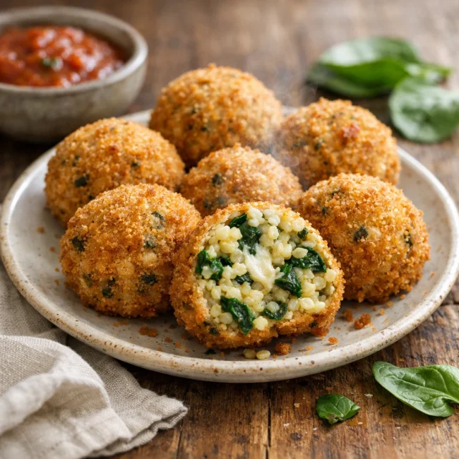 Millet and Spinach Arancini