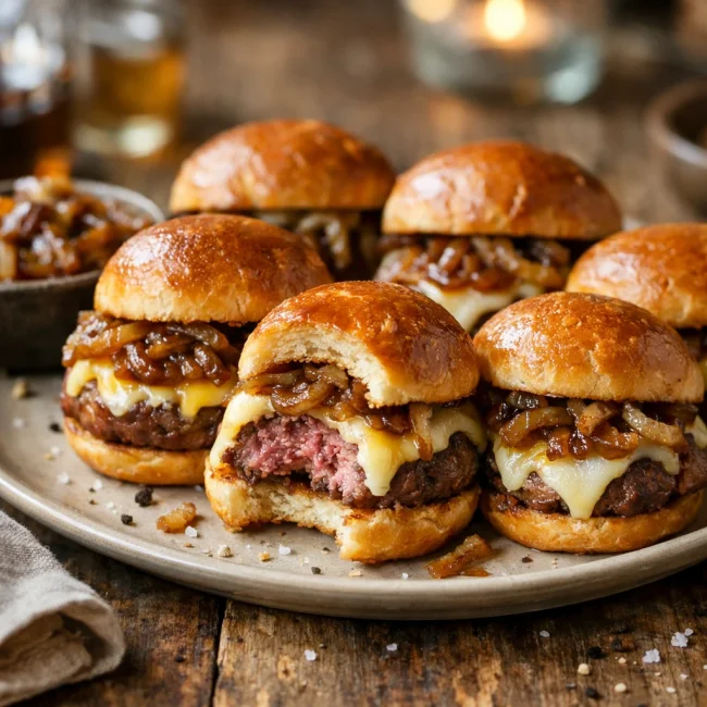 Mini Sliders with Caramelized Onions