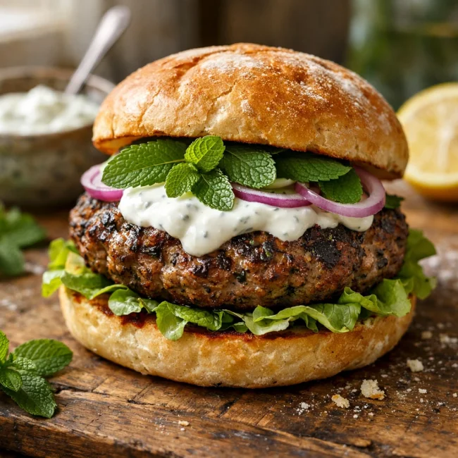 Minted Lamb Burgers