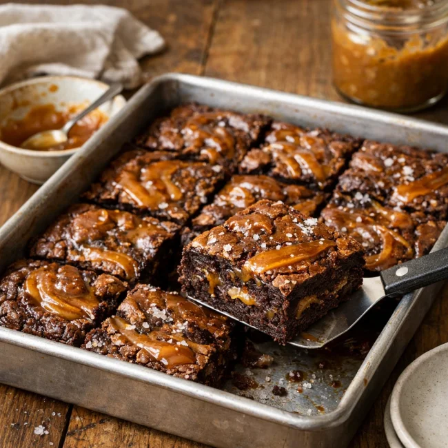 Miso Caramel Brownies