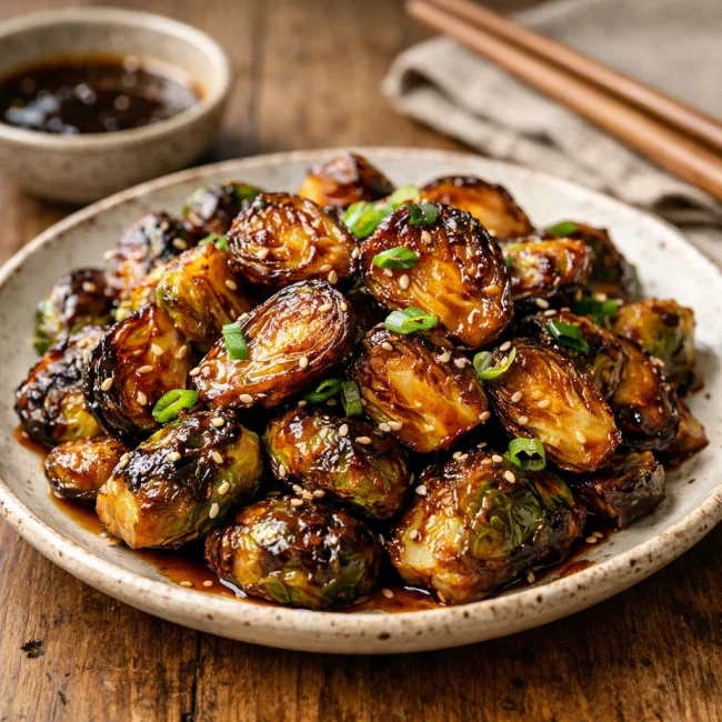 Miso Glazed Brussel Sprouts