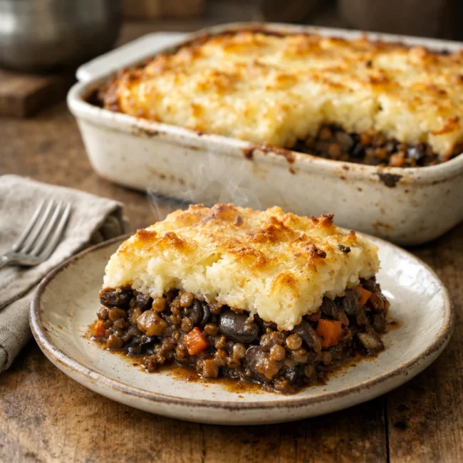 Mushroom and Lentil Shepherd’s Pie