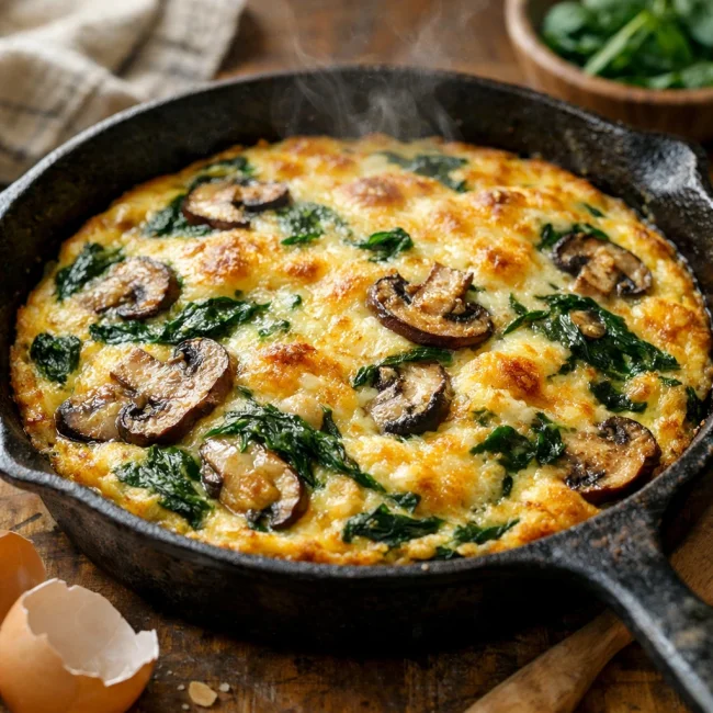 Mushroom and Spinach Frittata