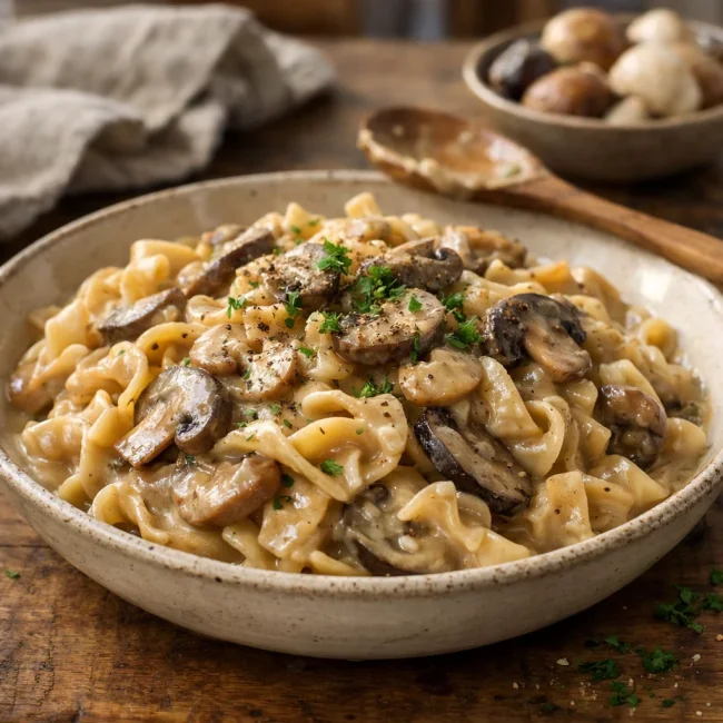 Mushroom Stroganoff Pasta