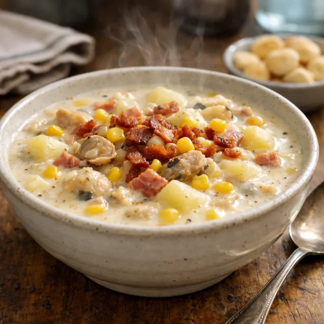 New England Clam Chowder - Sweet Corn Twist