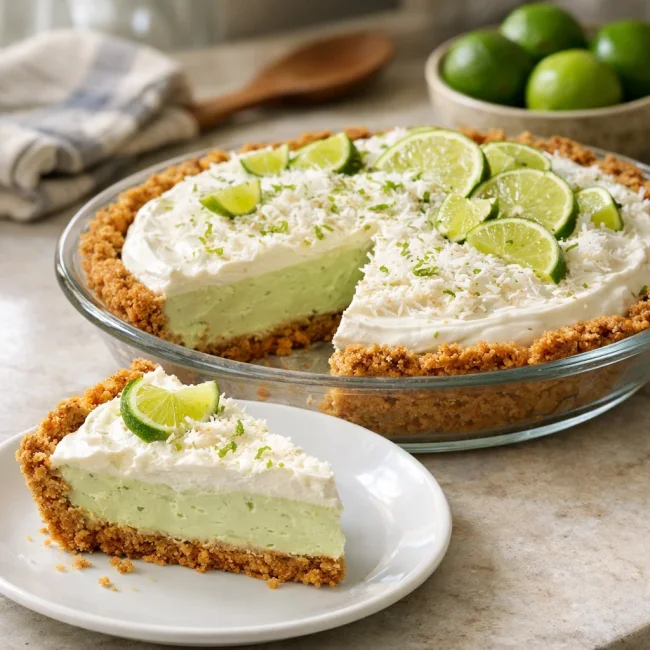 No-Bake Coconut Key Lime Pie