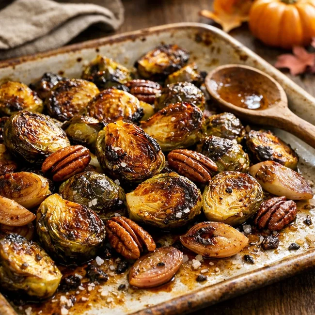 November: Maple Roasted Brussels Sprouts