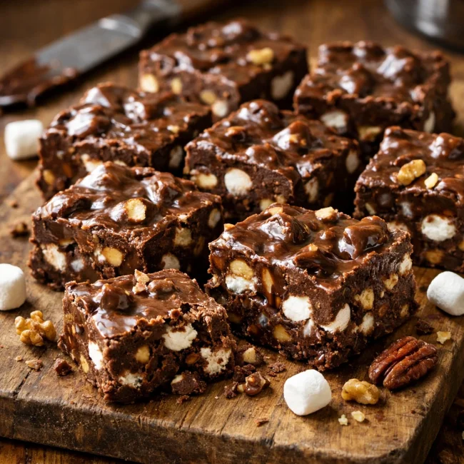 Nutty Chocolate-Marshmallow Fudge