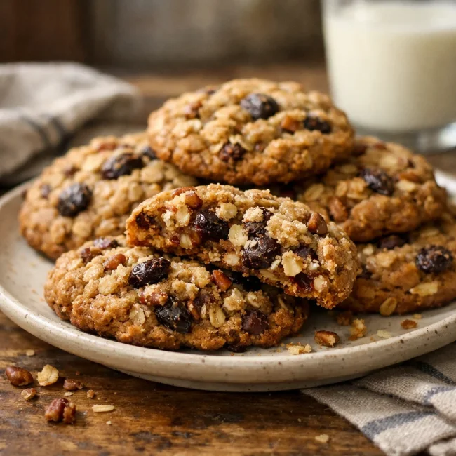 Nutty Oatmeal Raisin Cookies