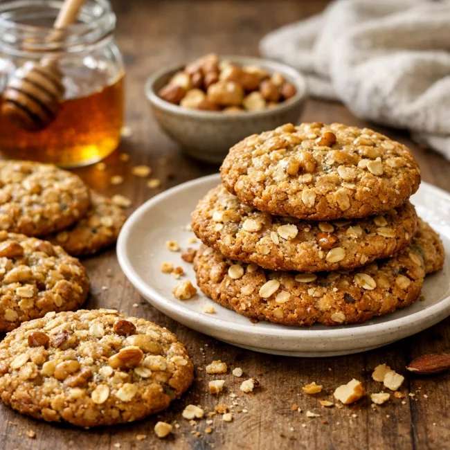 Oatmeal Honey Nut Cookies