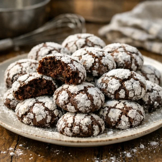 Old-Fashioned Chocolate Crackle Cookies