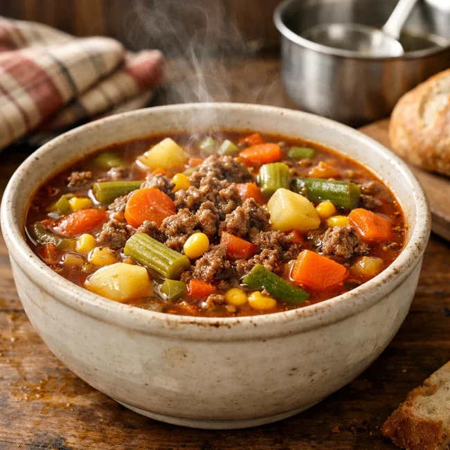 Old-Fashioned Hamburger Soup