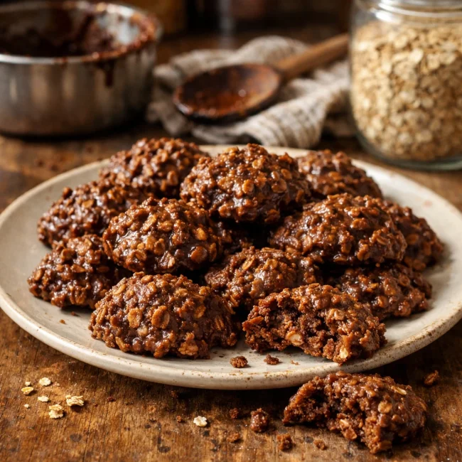 Old-Fashioned No-Bake Oatmeal Cookies