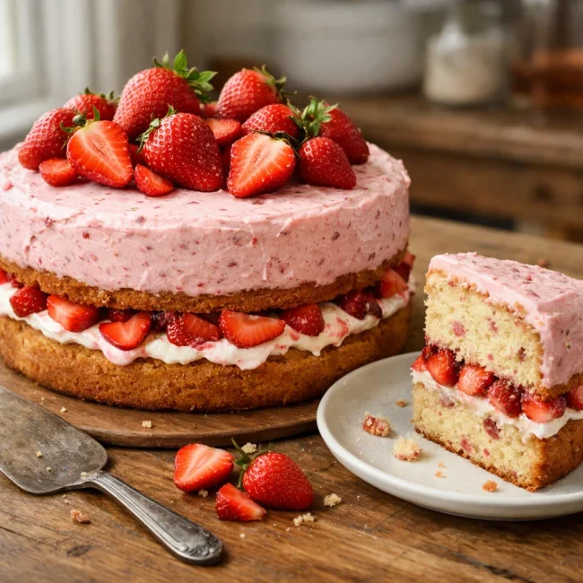 Old-Fashioned Strawberry Cake