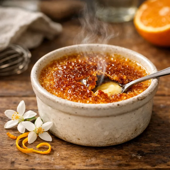 Orange Blossom Creme Brulee