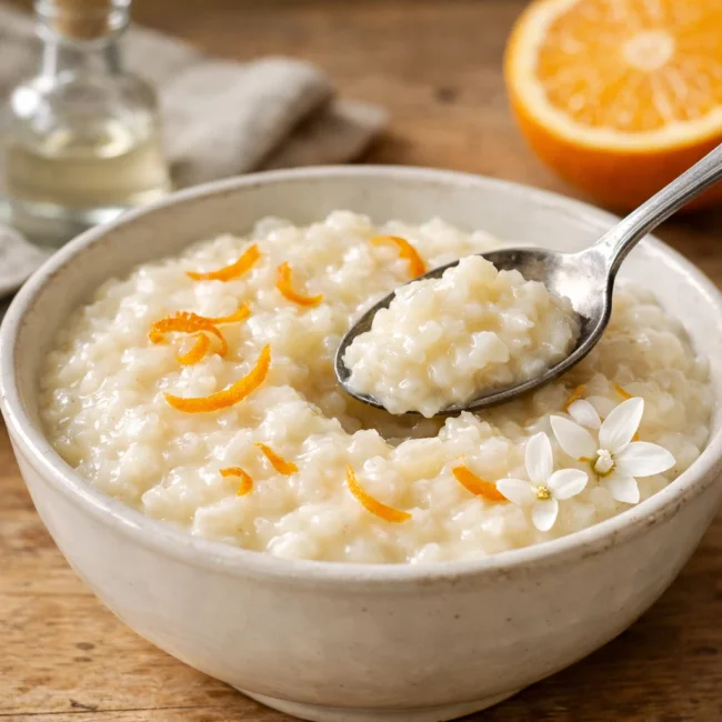 Orange Blossom Rice Pudding