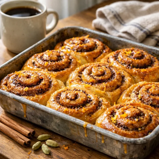 Orange Cardamom Cinnamon Rolls