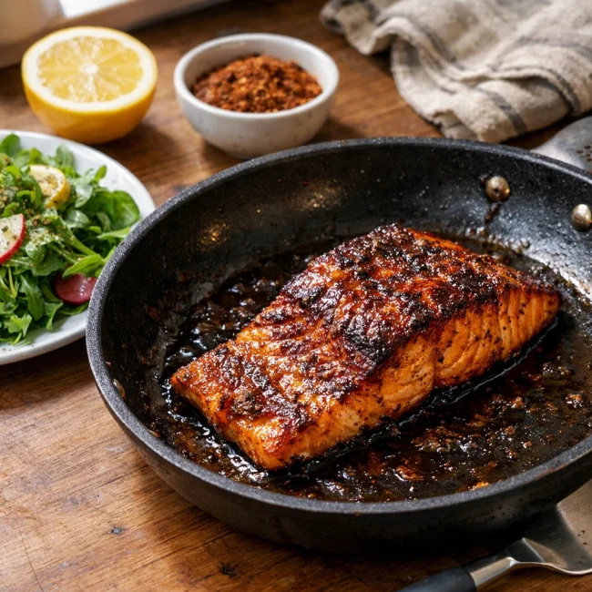 Pan-Seared BBQ Salmon